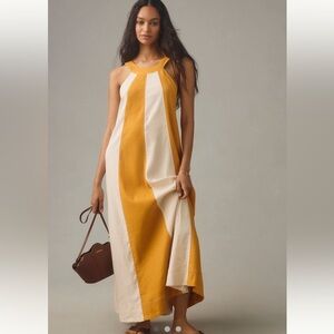 NWOT The Ami Linen Halter Maxi Dress by Maeve